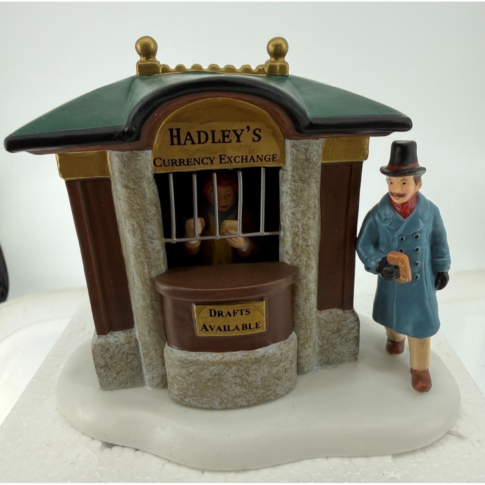 Dept 56 Dickens Village Hadley's Currency Exchange #58452 Porcelain Accessory